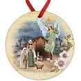 thumbnail image 1 of 2Pcs Porcelain Ornament Holy Night Religious Memorial Family Friends Holiday Xmas Tree Hanging Decoration, 1 of 5