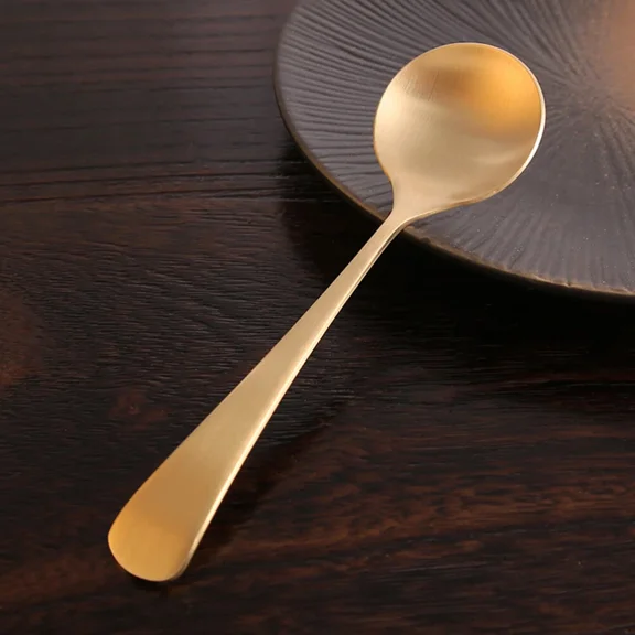 2Pcs Porridge Spoons Brass Porridge Spoon Decorative Porridge Spoons Home