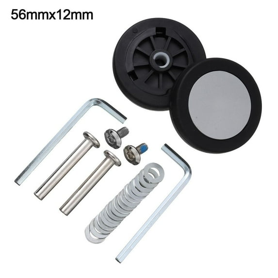 2Pcs Portable DIY Replacement Travel Luggage Wheels Suitcase Parts Axles Caster Wheel Repair Kit Replace Wheels 56MM X 12MM