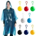 thumbnail image 1 of 2Pcs Portable Disposable Emergency Raincoats Waterproof Rain Poncho in A Ball for Traveling Camping Outdoor, 1 of 7