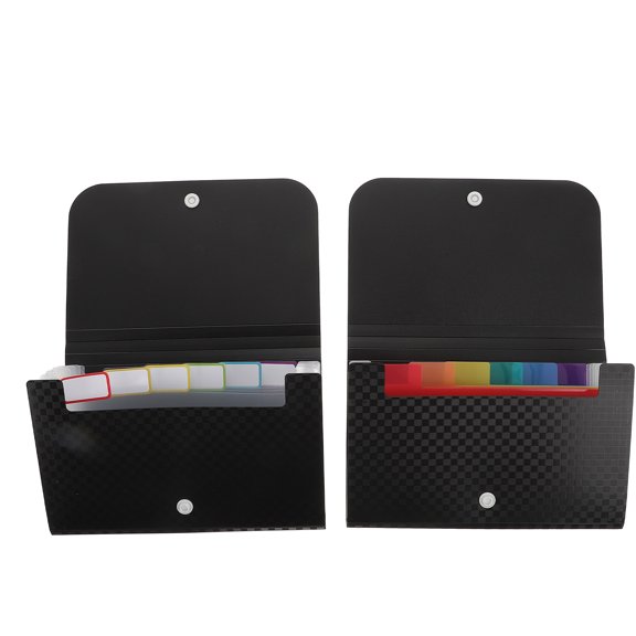 2Pcs Portable Document Folders Household File Folders Small File Organizers