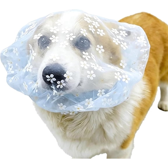 2Pcs Portable Dog Face Net - Mesh Muzzle for Dogs Face Cover Nylon - Anti-Eating & Licking Barrier for Outdoor Walks & Hiking, Adjustable Size Available
