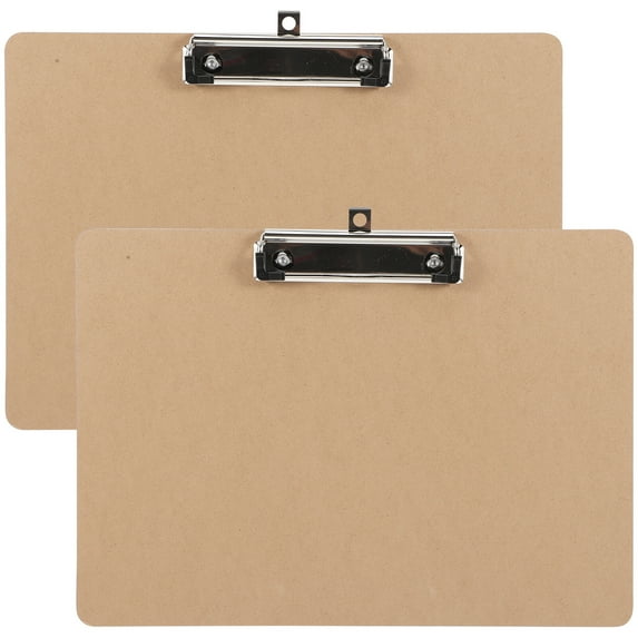 Khaki Thick Clipboard for Office Use Writing Board with Good Flexibility 2 Pieces