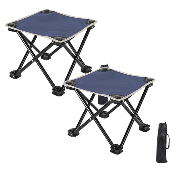 2Pcs Portable Folding Chair Lightweight Compact Camping Chair Sturdy Frame For Outdoor Indoor Events Picnic Beach Travel Folding Chair