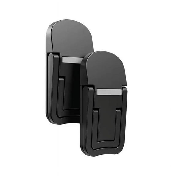 2Pcs Portable Laptop Stand Computer Riser Lift Self-Adhesive Foldable Notebook Adjustable Height Stand Black
