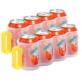 thumbnail image 1 of 2Pcs Portable Soda Can Organizer for Refrigerator Clear Plastic Fridge Soda Can Organizer with Removeable Handle Expandable Drink Beverage Holder Dispenser Bin, 1 of 5