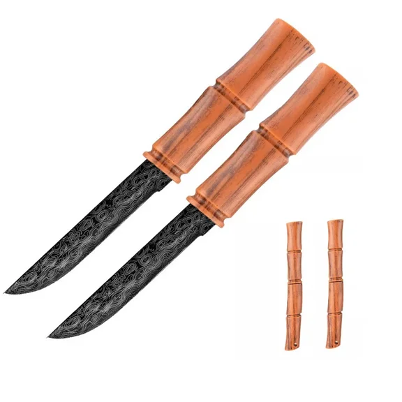 2Pcs Portable Stainless Steel Camping Fruit Knife For Hiking Backpacking Outdoor