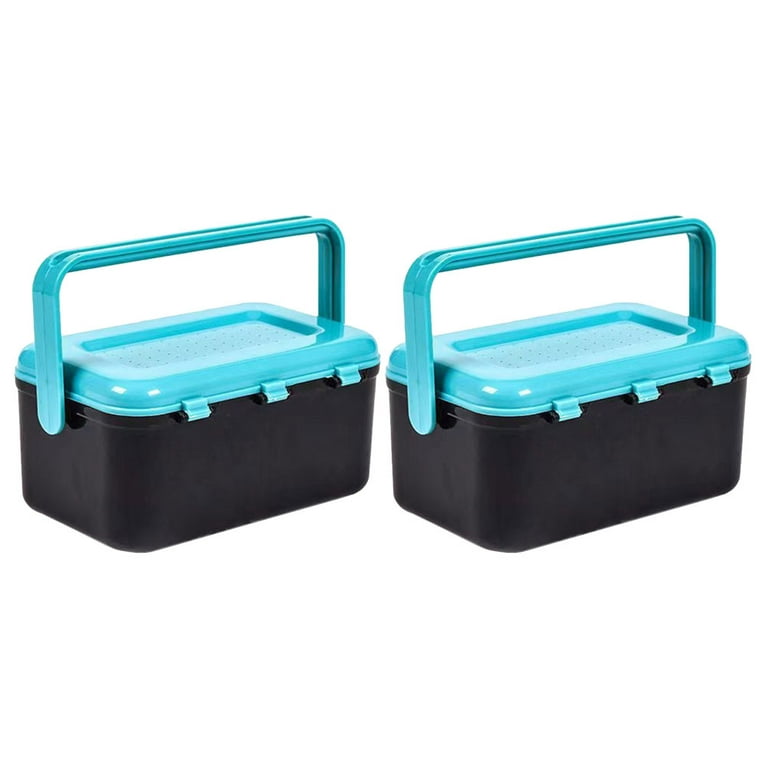 2Pcs Portable Tackle Box Multi-function Lures Box Professional Fishing Box  Bait Supply