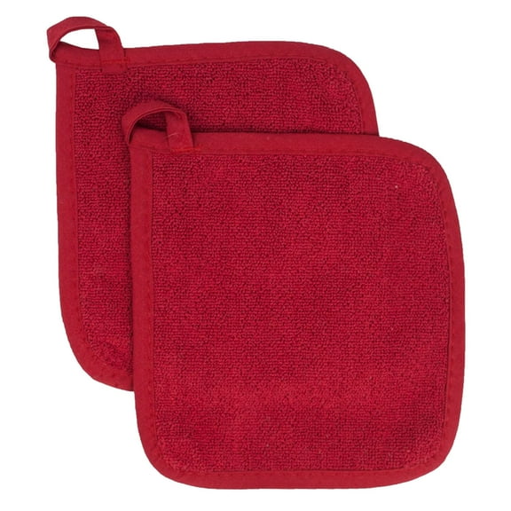 2Pcs Pot Holders for Kitchen Heat Resistant Pot Holders Oven Hot Pads Terry Cloth Pot Holders for Cooking Baking