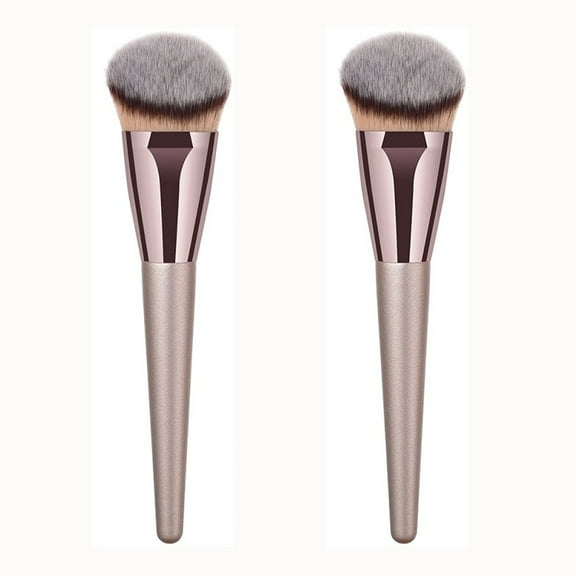 2 Pack Foundation Brush, Large Powder Brush Flat Arched Premium Durable Kabuki Makeup Brush Perfect For Blending Liquid, Cream and Flawless Powder, Buffing, Blending, Concealer