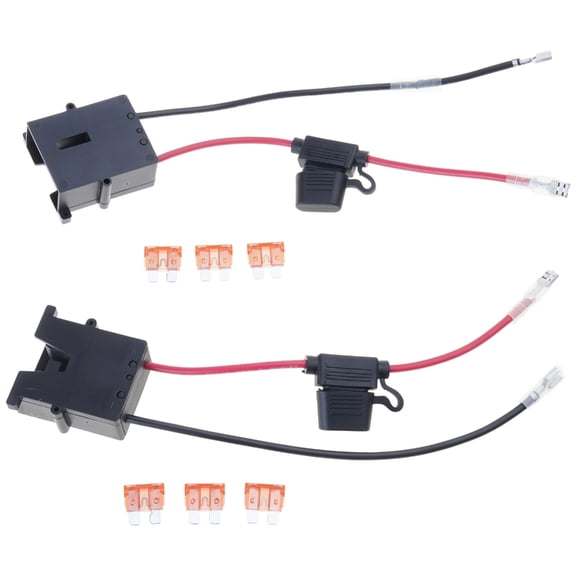 2Pcs Power Adapters Wiring Harness With Fuse 12V Battery Harness Socket Connector