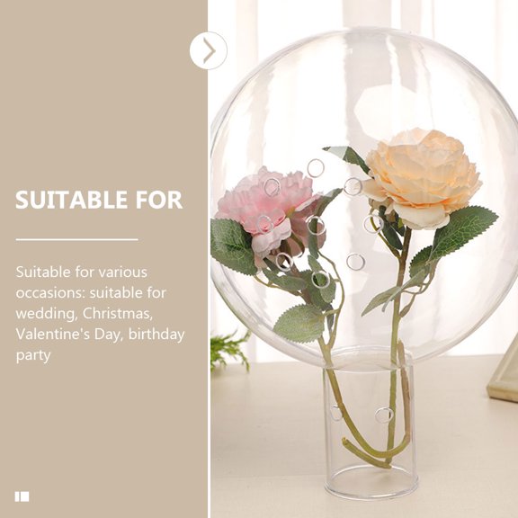 2Pcs Practical Rose Holder Sphere for Flower Shop and Coffee Shop Display