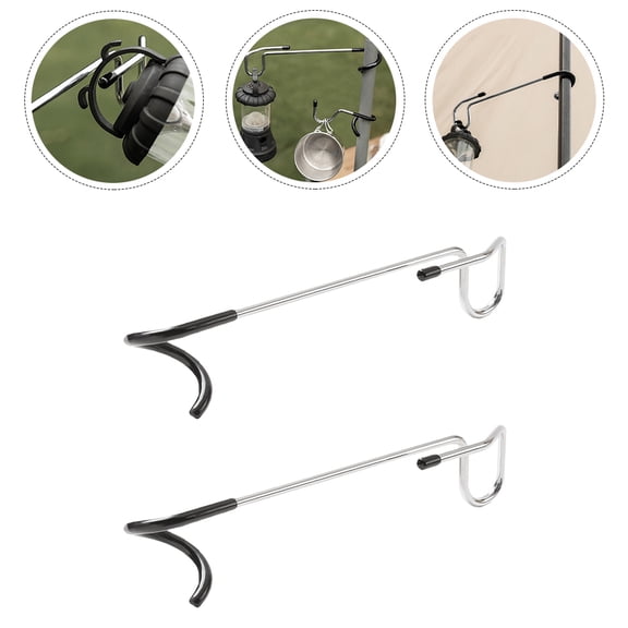 2Pcs Practical Tent Lamp Hanger with Anti Slip Design for Outdoor Camping and Light Pole Use