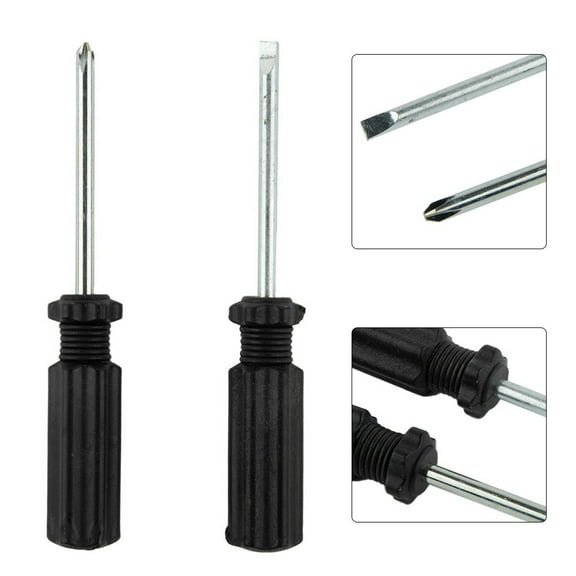 2Pcs Precision Screwdriver Set Mini Slotted Cross Screwdriver 4Mm Home Diy Hand Repair Tools Multi-Function Non-Slip Screw Drive 2Pcs Fangkenuo
