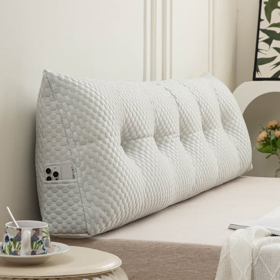 Lovote Comfort Wedge Headboard Pillow - Plush Supportive Backrest for Reading & Relaxing
