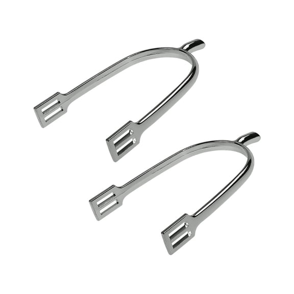 2Pcs Premium Zincs Alloy Horse Riding Spur Rectangular Hollows Head Structure Plated Professional Equestrians Equipment