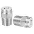 thumbnail image 1 of 2Pcs Pressure Washer Nozzle, Stainless Steel Thread Nozzles Tips, Universal Replacement for Undercarriage Cleaner Water Broom, 1/4 Inch NPT Male, 40 Degree 050 Orifice, 1 of 6