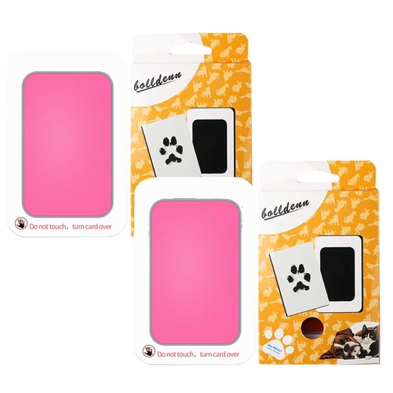 2Pcs Print Ink Pad Dog Nose Print Kit Cat Print Stamp | Dogs Cats Easy Clean Up Pawprint Printing Kit Keepsake Pawprint Kit Pad for Impressions Desktop Ornament Happy 2026!