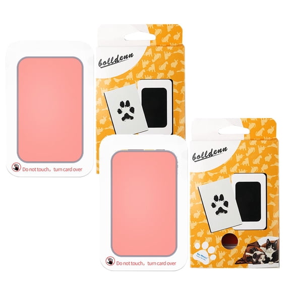 2Pcs Print Ink Pad Dog Nose Print Kit Cat Print Stamp | Dogs Cats Easy Clean Up Pawprint Printing Kit Keepsake Pawprint Kit Pad for Impressions Desktop Ornament Happy 2026!