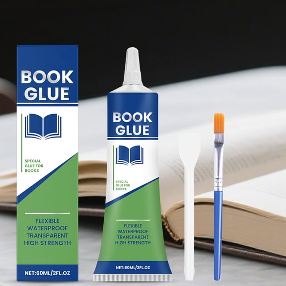 2Pcs Professional Book Glue, 60ml Book Adhesive, Flexible Paper Glue, Binding Glue Adhesive for Bookbinding and Book Repair, Book Nook, Framing, Collages, Paper Art and Crafts
