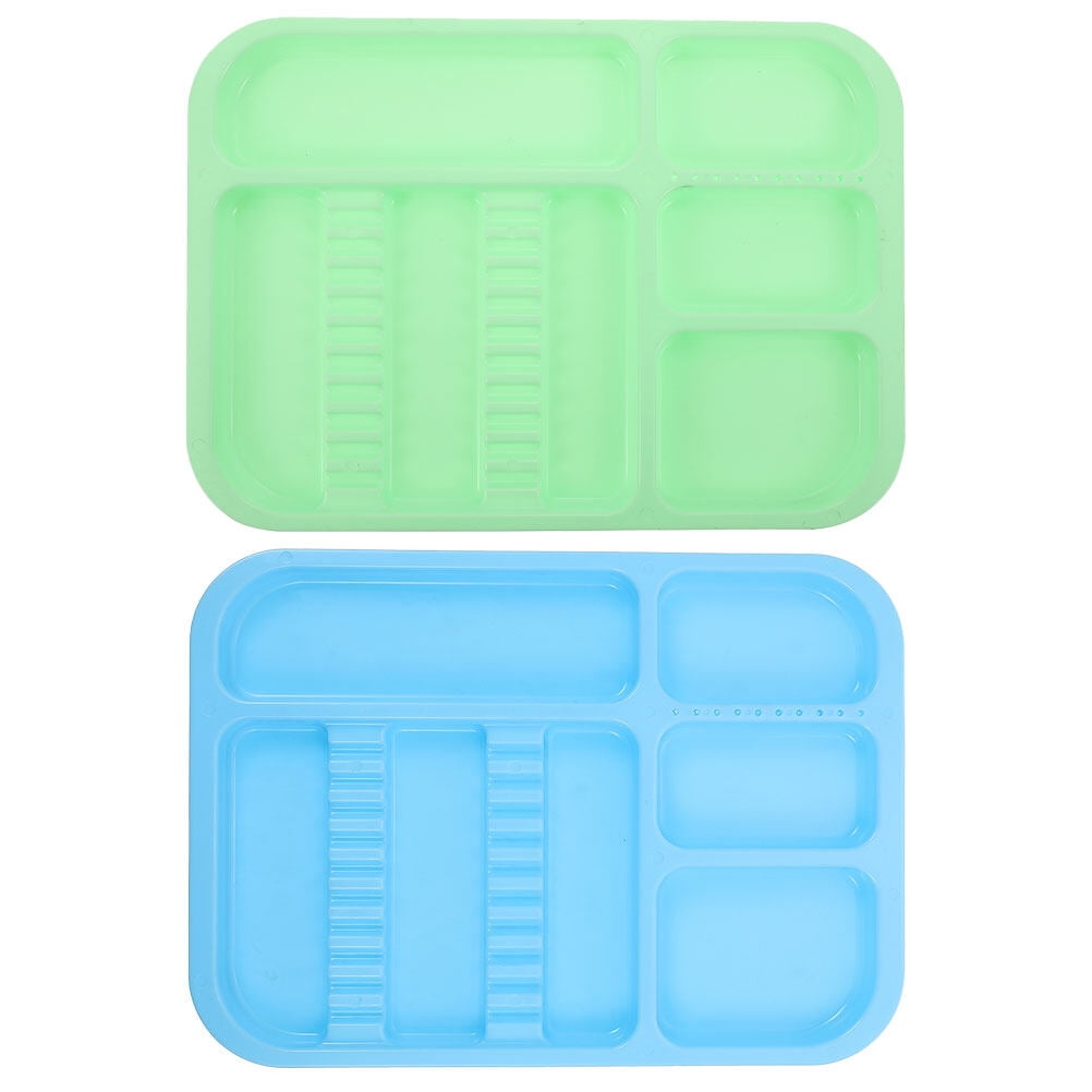 2Pcs Dental Trays for Clinic Medical Procedures and Treatment Tools