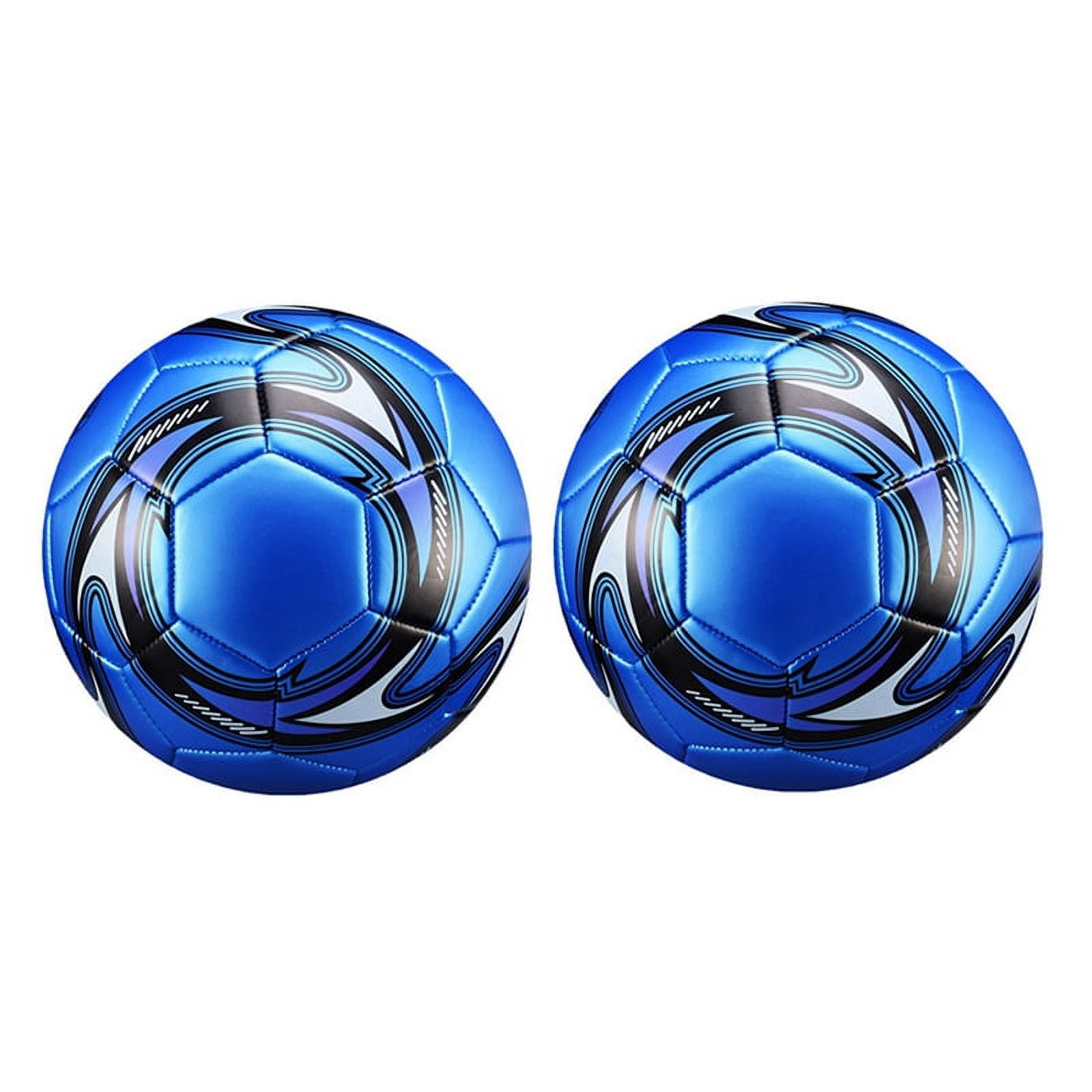 2Pcs Professional Soccer Ball Size 5 Official Soccer Training Football Ball Competition Outdoor Football Blue