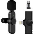 2Pcs Professional Wireless Lavalier Lapel Microphone for iPhone, iPad