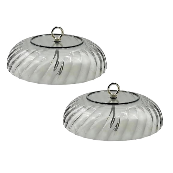 2Pcs Protective Cover For Bird Feeders Squirrel 25 Cm (9.84 Inch) Bird Feeder Dome Cover Bird Feeders Black 9.8"X"4.7"