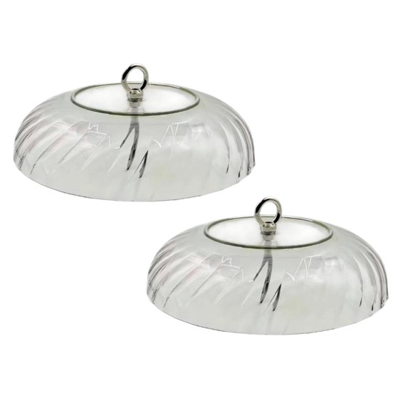 2Pcs Protective Cover For Bird Feeders Squirrel 25 Cm (9.84 Inch) Bird Feeder Dome Cover Bird Feeders Clear 9.8"X"4.7"