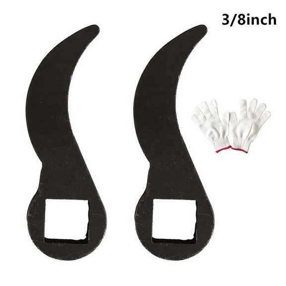 2Pcs Pry Bar Wrench Adaptor Head New Removal Tool Fit 3/8Inch With Gloves