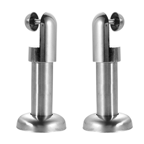 2Pcs Public Restroom Partition Fittings Toilet Partition Foot Hardware Stainless Steel Support Feet Bracket Enduring