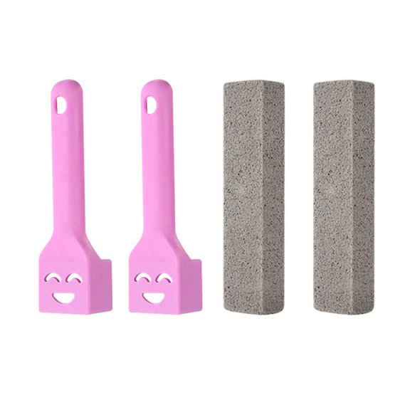 2Pcs Practical Pumice Stone Toilet Cleaner with Ergonomic Handle Removal of Rust and Limescale Stain for Bathroom