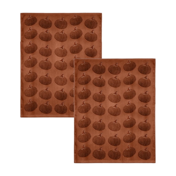 2Pcs Pumpkin Kitchen Towels Fall Absorbent Decorative Hand Dishes Towels Farmhouses Style for Kitchen Counter Home Decor