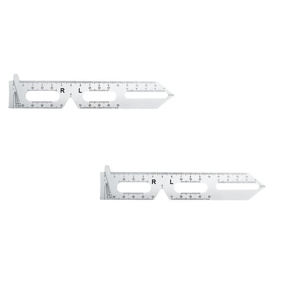 2Pcs Pupillary Distance Ruler 5.9Inch Pupillary Distance Measurement Tool Clear Data Marking Easy To Use Pd Ruler For Optical Store Supplies Measuring Tools