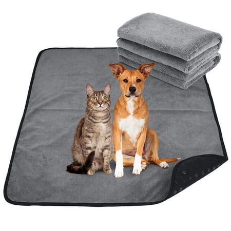 2Pcs Puppy Reusable Pee Pads, Machine Washable Dog Mats with Anti-skid Backing, Fast Absorbent Pet Whelping Pads(39 x 28'')