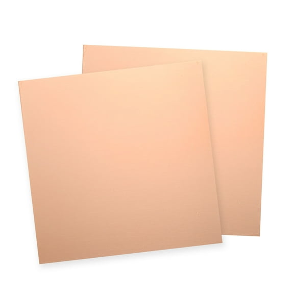 2Pcs Pure Copper Sheet, 2" x 2", 18 Gauge (1mm) Thickness, Metal Copper Plate with Gloves(Rose Gold)