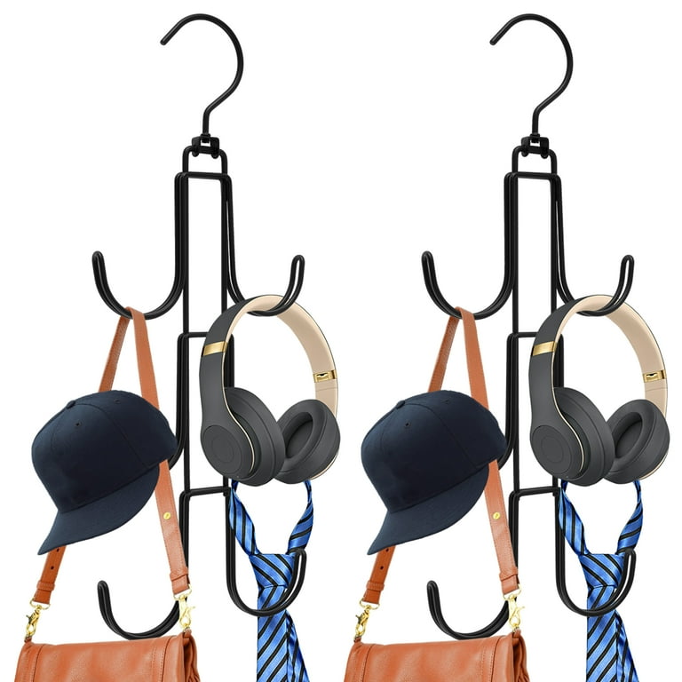 2Pcs Purse Hanger Organizer Rotating Handbag Holder Space Saving Purse  Hanger Metal Purse Hanging Hooks Purse Storage Hook for Closet Bedroom  Wardrobe