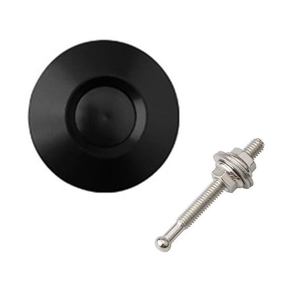 2Pcs Push Button Quick Release Hood Pins Lock Kit, 30Mm Aluminum Bonnet Catch With Screws, Car Bumper Fastener For Secure Engine Bay, Drilling Required, Multiple Colors(Black)
