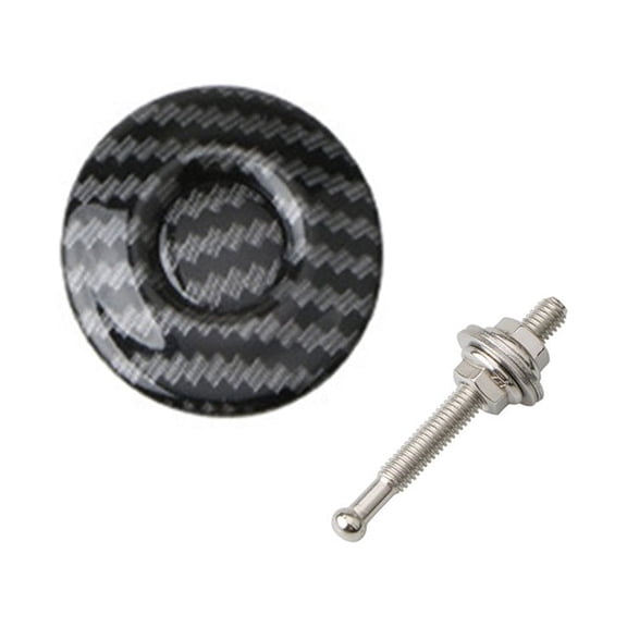 2Pcs Push Button Quick Release Hood Pins Lock Kit, 30Mm Aluminum Bonnet Catch With Screws, Car Bumper Fastener For Secure Engine Bay, Drilling Required, Multiple Colors(Carbon Fiber)