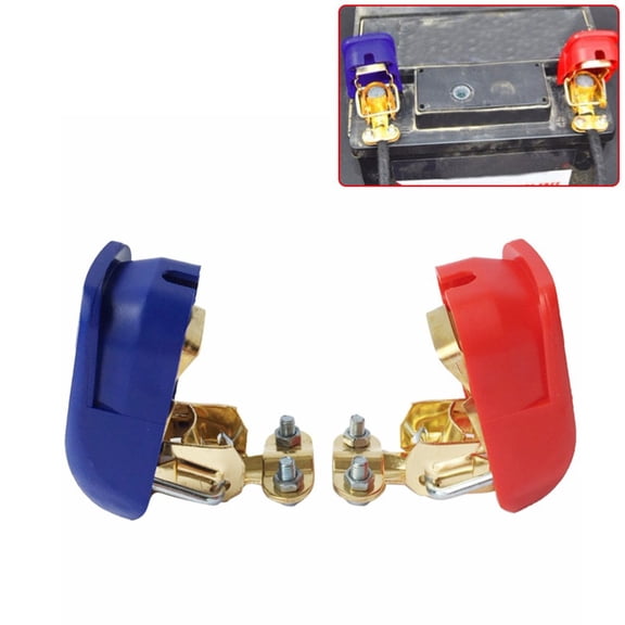 2Pcs Quick Release Battery Terminals Clamps Car Caravan Boat Low Profile Fangkenuo