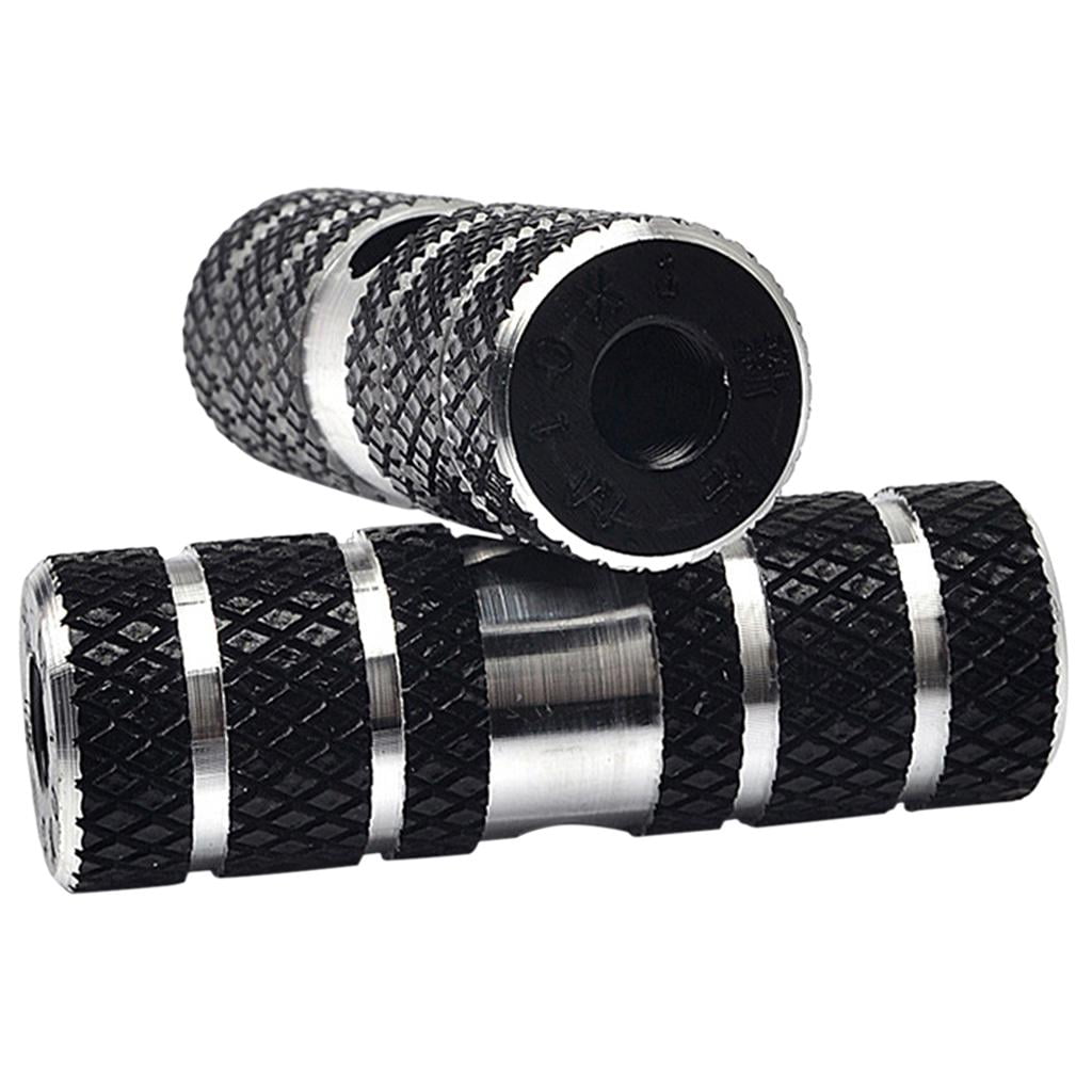 2Pcs Quick Release Bike Treadle Foot Pegs Pedal Foot Front Rear Pegs Black