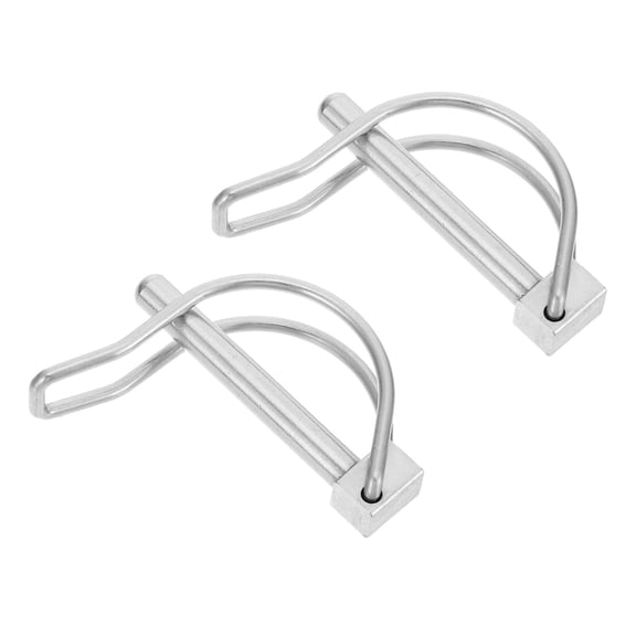 WEUVEB 2Pcs Plated Silver Hitch Pin for Lawn and Boat Use with Durable Quick Release Lock