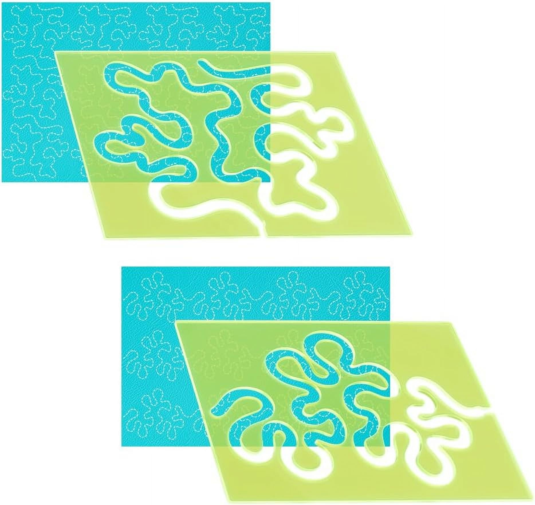 Meanders Rulers 2Pcs Quilting Templates Rulers Acrylic Template Rulers Simple Meander ...