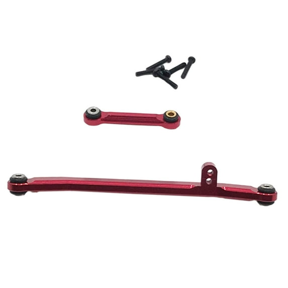 2Pcs RC Aluminum Alloy Steering Rod Tie Links for Axial SCX24 AXI90081 4WD Replacements Red