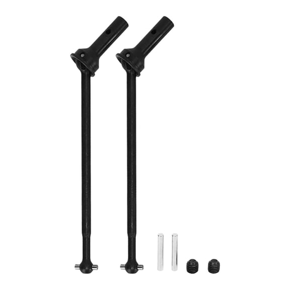 2Pcs RC CVD Driveshaft Strong Steel Stable Driving Easy Installation RC Car Drive Shaft with Pin Screw for 1/7 1/8 Black