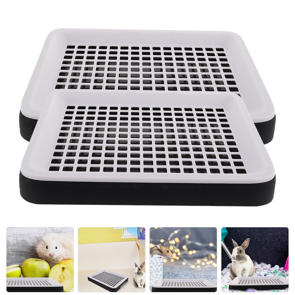 2Pcs Rabbit Litter Box Small Pet Toilet Pet Pan for Small Animal Square