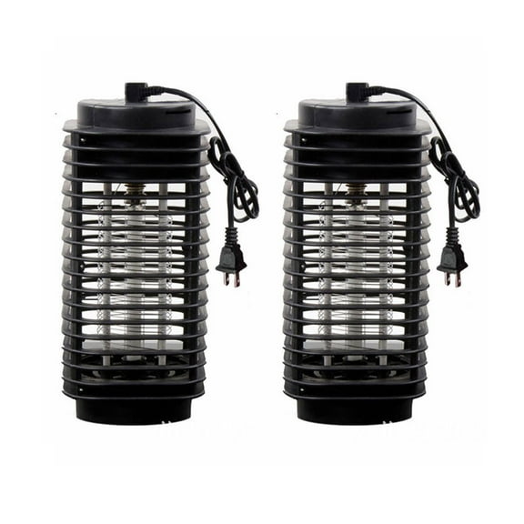 2Pcs Radiation Free Portable Electric Bug Zapper Lamp 10.23X4.72In For Indoor Outdoor Household Farm Mosquito Insect Killing (1Set)