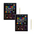 thumbnail image 1 of Hgoty Rainbow Scratch Paper Crafts Note Art Kit 2 Piece, 1 of 9