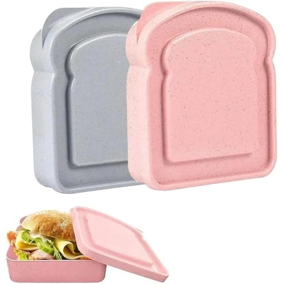 2Pcs Random Color Plastic Storage Box, Multipurpose Organizer Container with Lid for Home Kitchen and Office Supplies