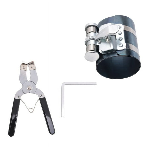 2Pcs Ratchet Style Piston Ring Compressor and Piston Ring Installer Pliers Tool